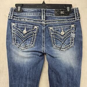 Miss Me Jeans 26 Chloe Boot Cut (Fits 29x32) Embroidered Rhinestone Bling